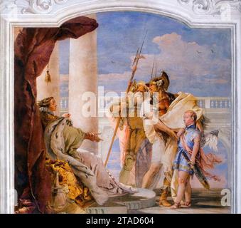 Aeneas Présentation de Cupidon habillé en Ascanius à Dido 1757 par Giovanni Battista Tiepolo Banque D'Images