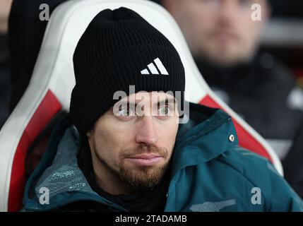 Londres, Royaume-Uni. 29 novembre 2023. Jorginho d'Arsenal pendant le match de l'UEFA Champions League à l'Emirates Stadium, Londres. Le crédit photo devrait se lire : Paul Terry/Sportimage crédit : Sportimage Ltd/Alamy Live News Banque D'Images