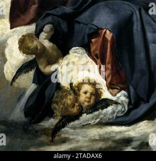 Le couronnement de la Vierge (détail) 1645 par Diego Rodriguez de Silva y Velazquez Banque D'Images