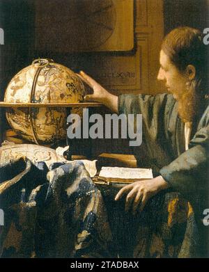 L'astronome (détail) c. 1668 par Johannes Vermeer Banque D'Images