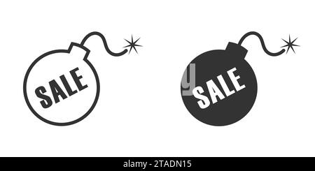 Icône de bombe de vente. Conception simple. Illustration vectorielle Illustration de Vecteur