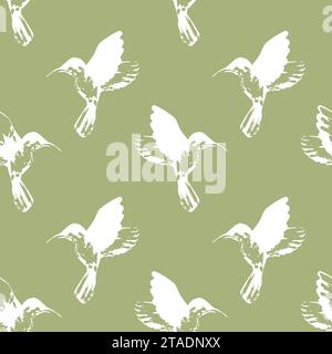 Petit motif sans couture oiseau tropical en couleur pastel pour textile ou papier peint. Illustration vectorielle pour la conception Illustration de Vecteur