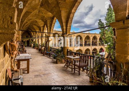 Une vue du marché, Büyük Hanin à Nicosie, Chypre du Nord qui occupe le site d'un caravansarai plus ancien Banque D'Images