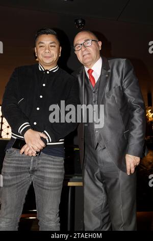 Montevrain, France. 29 novembre 2023. Jean-Eric Duluc, Président de la Fédération internationale du Tourisme a présenté la fourchette d'Or Banque D'Images