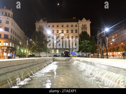 Brno, République tchèque - 31 mai 2017 : Cour administrative suprême de la République tchèque (Nejvyšší správní soud) à Brno. Banque D'Images