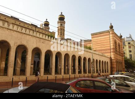 Budapest, Hongrie - 30 août 2018 : la synagogue de la rue Dohany (Synagogue Tabakgasse) à Budapest, Hongrie. Banque D'Images