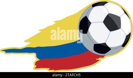 illustration de l'emblème du ballon de football colombia Illustration de Vecteur