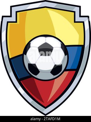 emblème de football colombie Illustration de Vecteur