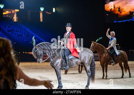 Stockholm, Suède, Sweden International Horse Show, 11 30 2023, le spectacle de l'après-midi. Banque D'Images