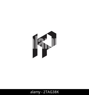 Lettres initiales du logo KP dans un design professionnel de haute qualité qui s'imprimeront bien sur tous les supports d'impression Illustration de Vecteur