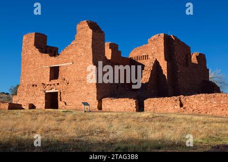 Nuestra Senora de la Purisima Concepcion de Quarai, Quarai, Unité de Salinas Pueblo Missions National Monument, Nouveau Mexique Banque D'Images