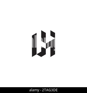 Lettres initiales du logo LH dans un design professionnel de haute qualité qui s'imprimera bien sur tous les supports d'impression Illustration de Vecteur