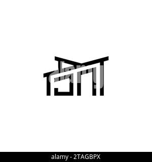 JN lettre initiale dans le concept de logo immobilier.eps JN lettre initiale dans le concept de logo immobilier Illustration de Vecteur