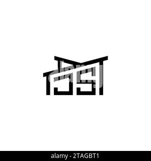 JS lettre initiale dans le concept de logo immobilier.eps JS lettre initiale dans le concept de logo immobilier Illustration de Vecteur