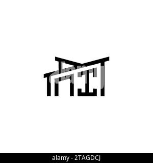 Lettre initiale NI dans le concept de logo immobilier.eps lettre initiale ni dans le concept de logo immobilier Illustration de Vecteur