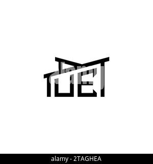 Lettre initiale UE dans le concept de logo immobilier.eps UE lettre initiale dans le concept de logo immobilier Illustration de Vecteur