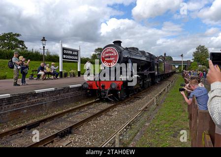 No.48305 London Midland and Scottish Railway 8F Class 2-8-0 locomotive à vapeur à Quorn Station, Great Central Heritage Railway, Leics, août 2023 Banque D'Images