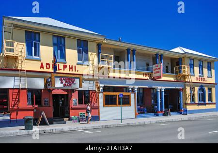 Adelphi Lodge Pub, West End, Kaikoura, Canterbury, Île du Sud, nouvelle-Zélande Banque D'Images