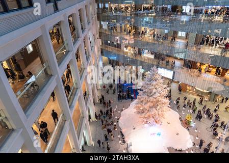 L'éclairage blanc hiver KITTE, célèbre festival lumière romantique jusqu'événements dans la ville, belle vue, les attractions touristiques populaires, de destinations de voyage Banque D'Images