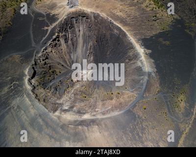 Une vue aérienne du volcan Paricutin situé à Michoacan, Mexique Banque D'Images