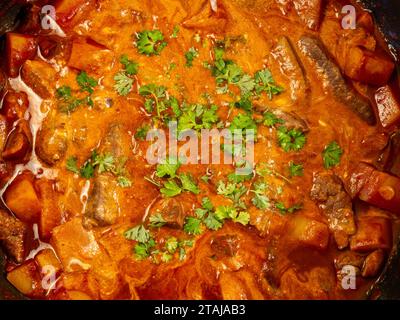 Goulash rapide (Goulash en un tiret), d'en haut Banque D'Images