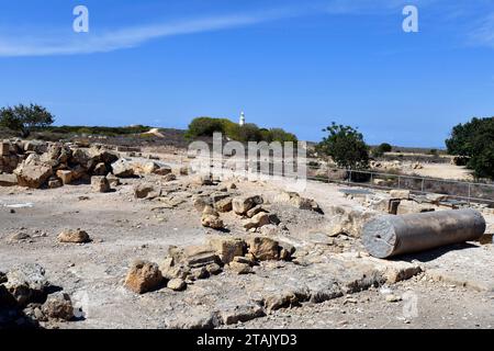 Paphos, Chypre - 02 octobre 2023 : Parc archéologique de Kato Paphos - un site du patrimoine mondial de l'UNESCO, Paphos alias Pafos a été capitale européenne de la culture Banque D'Images