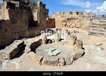 Paphos, Chypre - 02 octobre 2023 : Parc archéologique de Kato Paphos - un site du patrimoine mondial de l'UNESCO, Paphos alias Pafos a été capitale européenne de la culture Banque D'Images