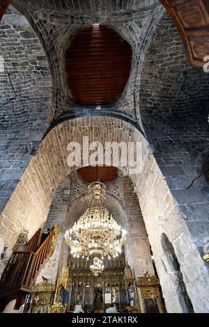 Larnaca, Chypre - 30 septembre 2023 : voûte de l'ancienne église médiévale de Saint Lazare dans la partie sud chypriote de l'île Banque D'Images