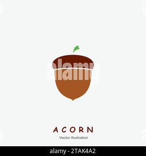 Image de l'automne Acorn Flat. Illustration vectorielle Illustration de Vecteur