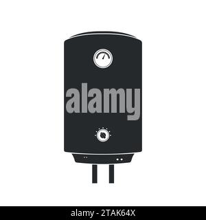 Icône de chaudière dans le style plat isolé sur fond blanc ombre de souhait. Illustration vectorielle Illustration de Vecteur