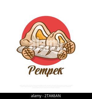 Illustration de Pempek, cuisine traditionnelle indonésienne. Cuisine traditionnelle de Palembang nommée Empek-Empek Illustration de Vecteur