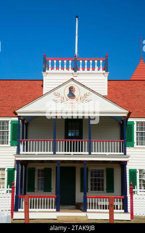 Maison bourgeoise, Fort Union Trading Post National Historic Site, Dakota du Nord Banque D'Images