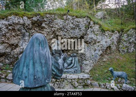 Castelpetroso, sanctuaire de la Madonna Addolorata. Les lieux de l'apparition Banque D'Images