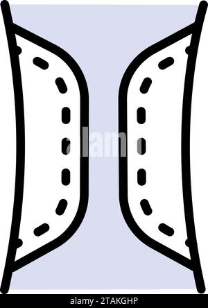 Icône de serviette hygiénique pour femme. Illustration vectorielle de la collection hygiène routine. Vecteur d'icône de serviette hygiénique. Symbole simple pour une utilisation sur le web et mobile Illustration de Vecteur