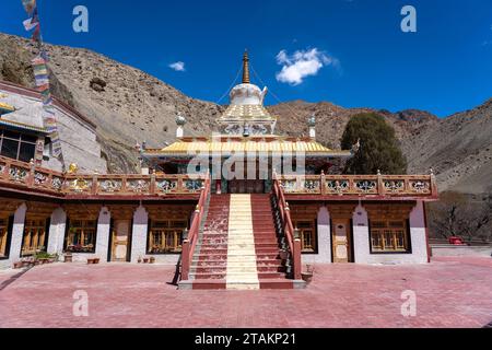 Monastère de Tserkamo au Ladakh, en Inde Banque D'Images