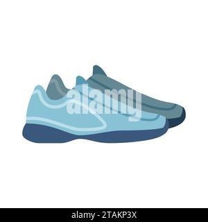 Baskets, chaussures de sport isolé sur fond blanc. chaussures pour le sport et illustration vectorielle de look décontracté. Illustration de Vecteur