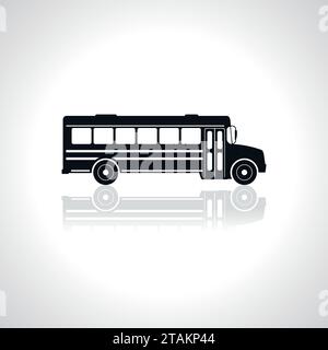 Icône bus scolaire. Illustration vectorielle Illustration de Vecteur