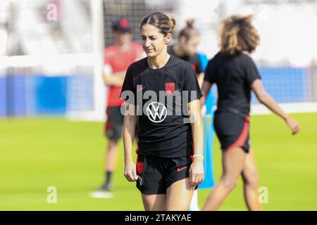 USWNT v China PR Training day, International friendly match, au DRV PNK Stadium à fort Lauderdale, Floride, USA 12/1/2023, photo : Chris Arjoon/AFP Banque D'Images