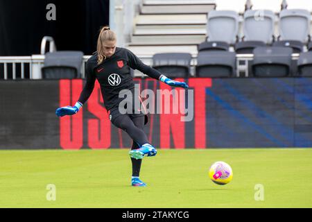 USWNT v China PR Training day, International friendly match, au DRV PNK Stadium à fort Lauderdale, Floride, USA 12/1/2023, photo : Chris Arjoon/AFP Banque D'Images