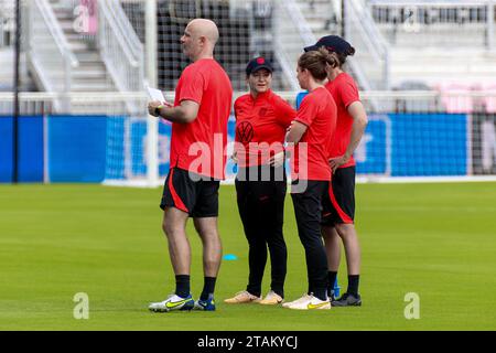 USWNT v China PR Training day, International friendly match, au DRV PNK Stadium à fort Lauderdale, Floride, USA 12/1/2023, photo : Chris Arjoon/AFP Banque D'Images