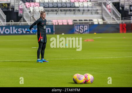 USWNT v China PR Training day, International friendly match, au DRV PNK Stadium à fort Lauderdale, Floride, USA 12/1/2023, photo : Chris Arjoon/AFP Banque D'Images