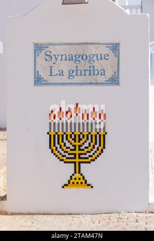 Djerba, Médenine, Tunisie. 15 mars 2023. La synagogue El Ghriba à Djerba. Banque D'Images