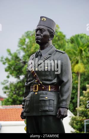 Le Monument d'Urip Sumoharjo dans le musée de fort Vredeburg. Il est l'un des héros indonésiens Banque D'Images