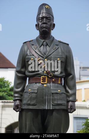 Le Monument d'Urip Sumoharjo dans le musée de fort Vredeburg. Il est l'un des héros indonésiens Banque D'Images