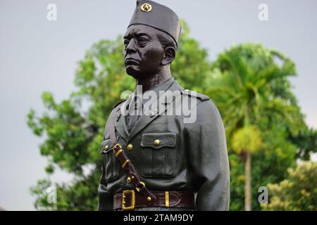 Le Monument d'Urip Sumoharjo dans le musée de fort Vredeburg. Il est l'un des héros indonésiens Banque D'Images