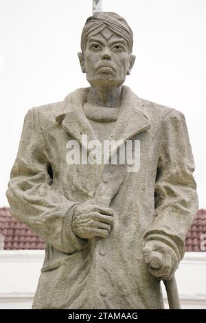 Le Monument de Sudirman à Malioboro. Sudirman est l'un des héros indonésiens Banque D'Images