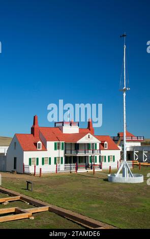 Maison bourgeoise, Fort Union Trading Post National Historic Site, Dakota du Nord Banque D'Images