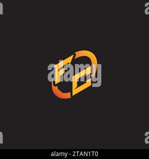 Cf combinaison lettre initiales uniques logo eSport pour l'équipe de jeu, youtube, twitch Illustration de Vecteur