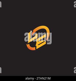 EL combinaison lettre unique initiales logo eSport pour l'équipe de jeu, youtube, twitch Illustration de Vecteur