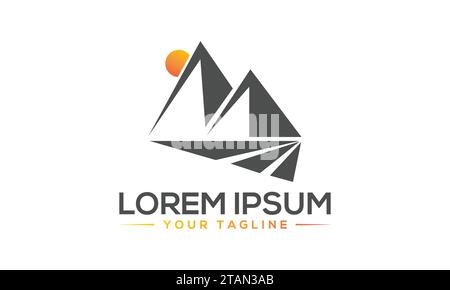 Conception de logo de montagne conception de logo unique et professionnel Illustration de Vecteur